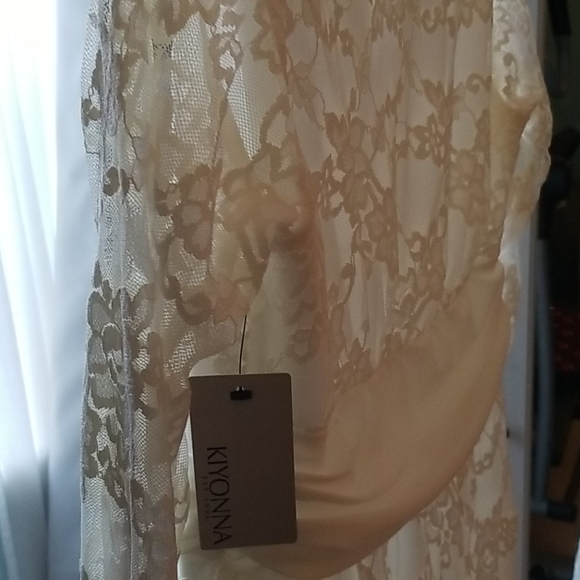 Kiyonna size 1 (1x) stretchy lace wedding gown - Picture 3 of 7